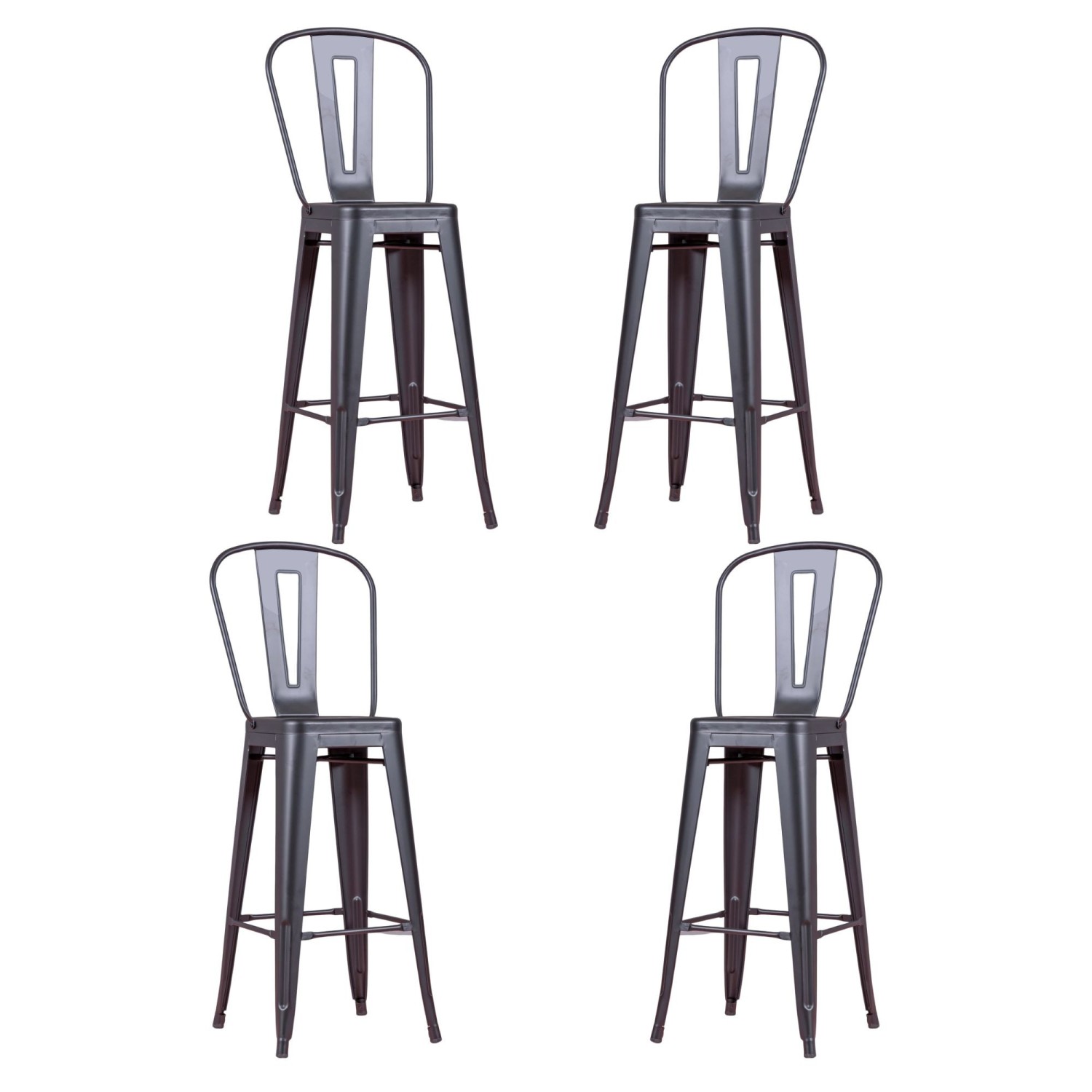 PAKKAUS 4 TABUREETTIA BISTRO MATT HIGHBACK