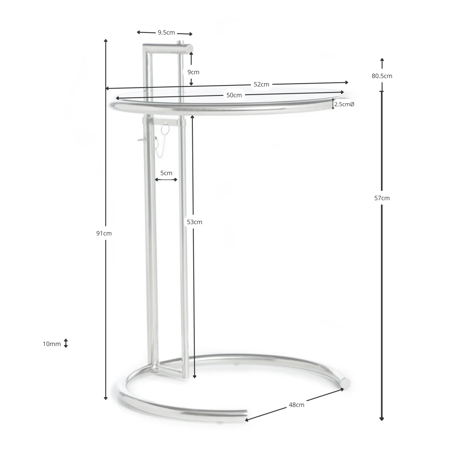 Designerski stolik boczny Eileen Gray Table Nest Dream - 28