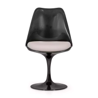 Stuhl Lotus Chair All Black mit Baumwollkissen FURNMOD - 26