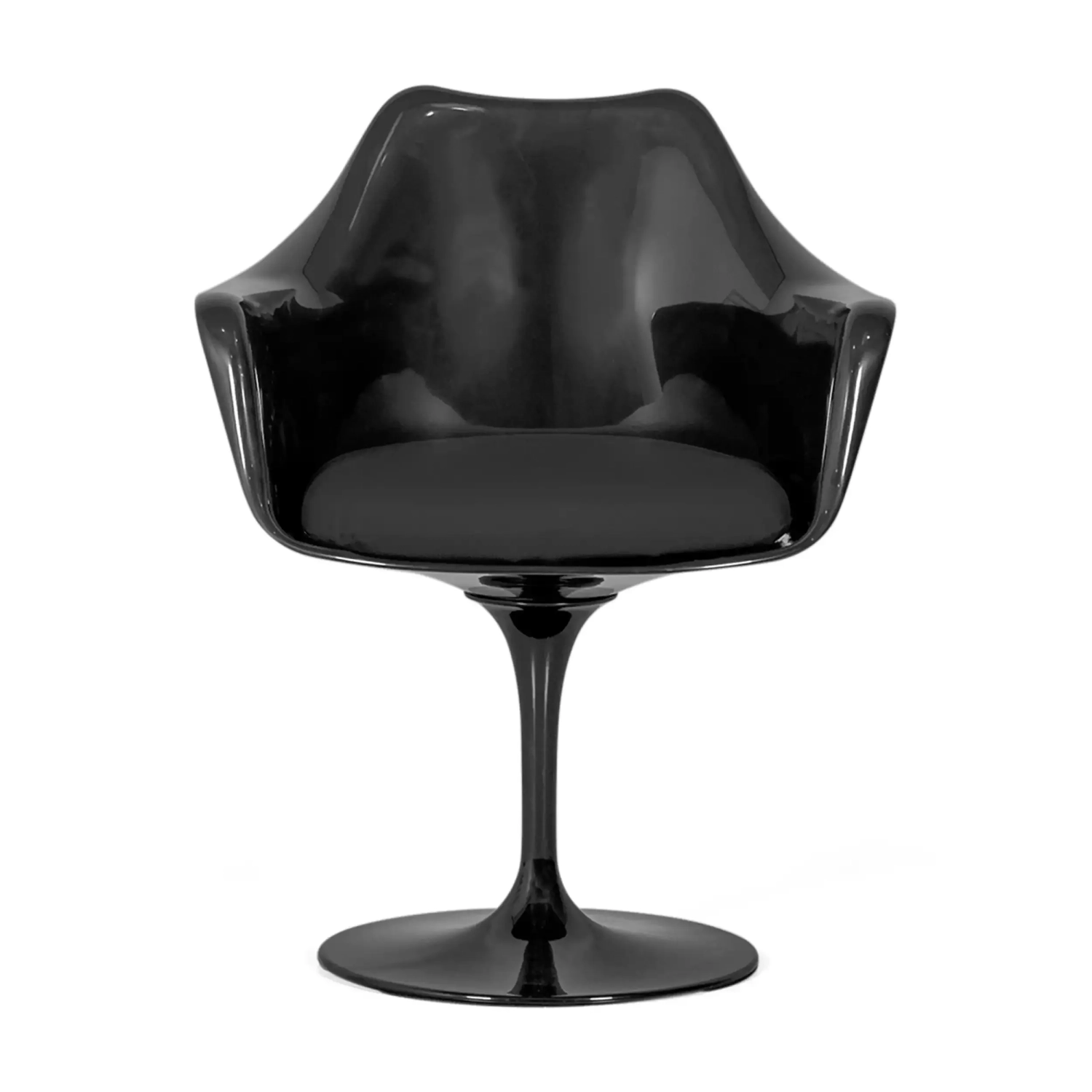 Sedia Lotus Arms All Black con cuscino in cotone FURNMOD - 3