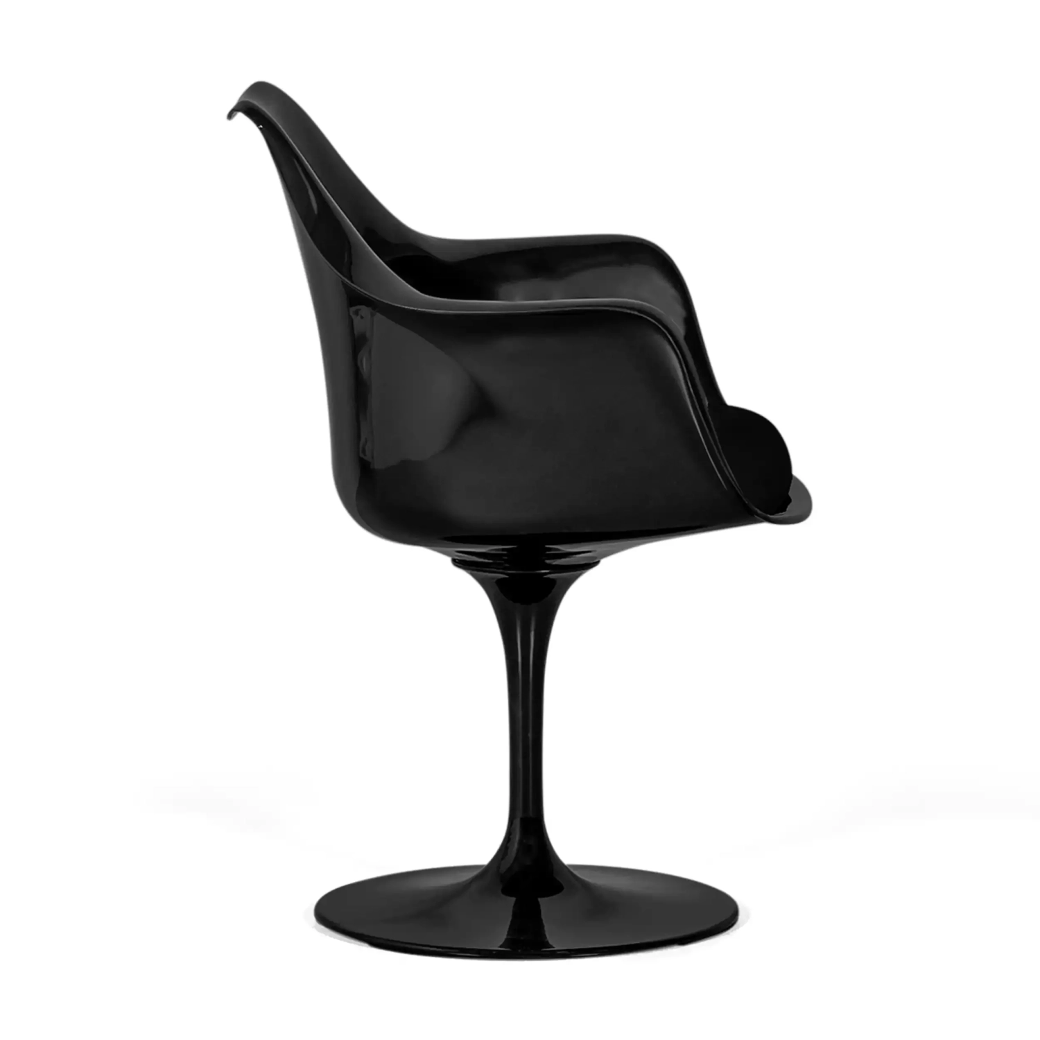 Sedia Lotus Arms All Black con cuscino in cotone FURNMOD - 6