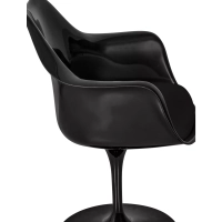 Silla Lotus Arms All Black con cojín de algodón FURNMOD - 7