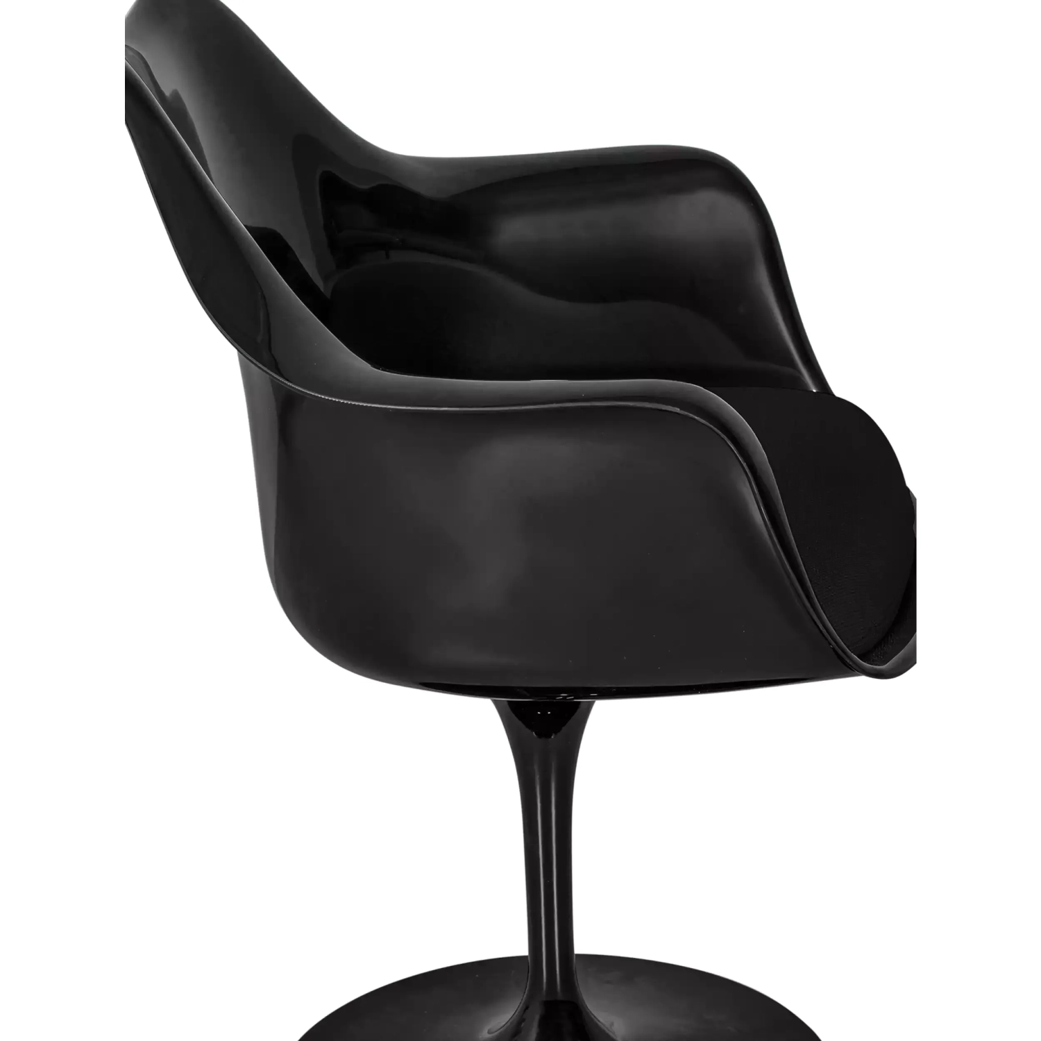 Lotus Arms Chair All Black with cotton cushion FURNMOD - 7