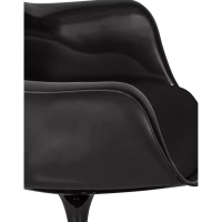 Lotus Arms All Black stol med bomullsdyna FURNMOD - 8