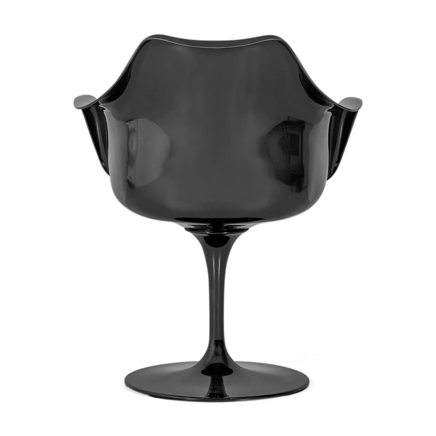 Stuhl Lotus Arms All Black mit Baumwollkissen FURNMOD - 10