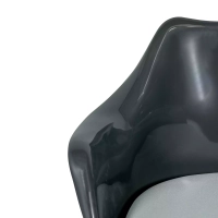 Cadeira Lotus Arms All Black com almofada de algodão FURNMOD - 12