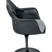 Chaise Lotus Arms All Black avec coussin en coton FURNMOD - 16
