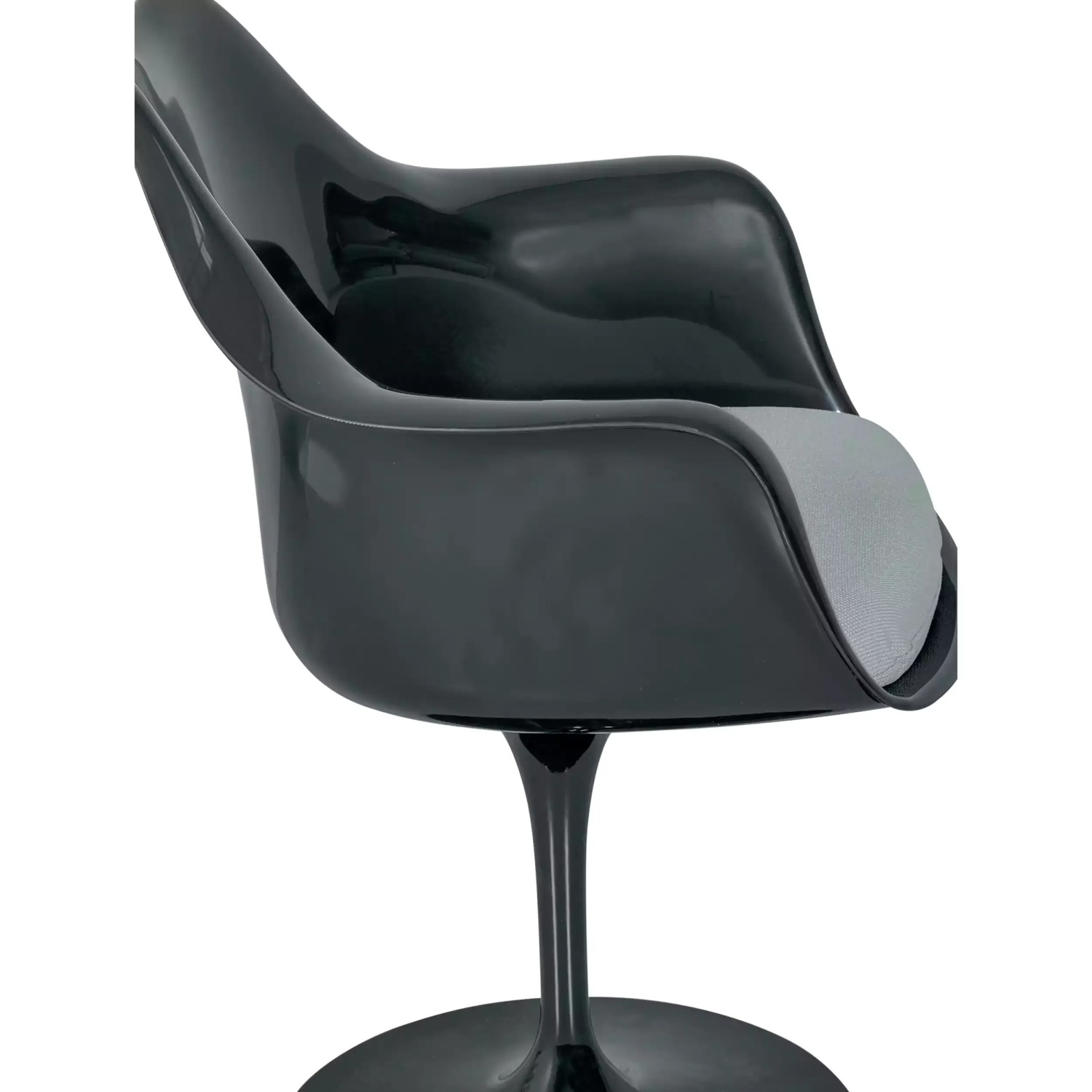 Židle Lotus Arms All Black s bavlněným polštářem FURNMOD - 16
