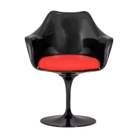 Silla Lotus Arms All Black con cojín de algodón FURNMOD - 22
