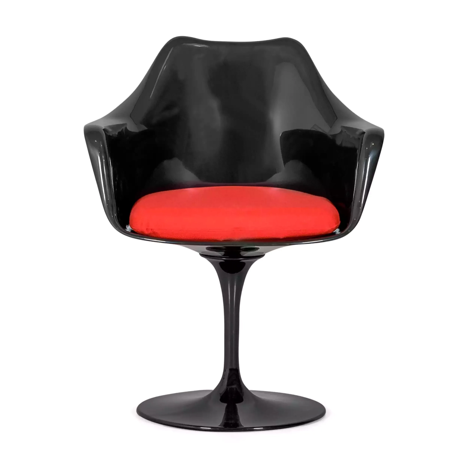 Silla Lotus Arms All Black con cojín de algodón FURNMOD - 22