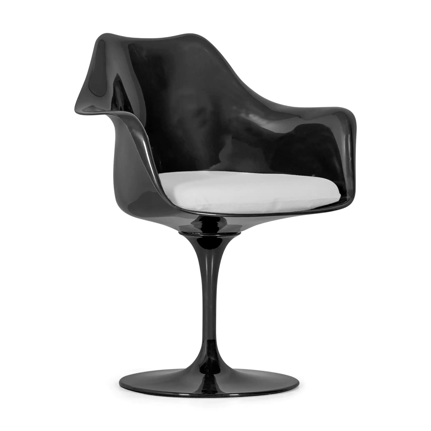 Lotus Arms All Black -tuoli puuvillatyynyllä FURNMOD - 35