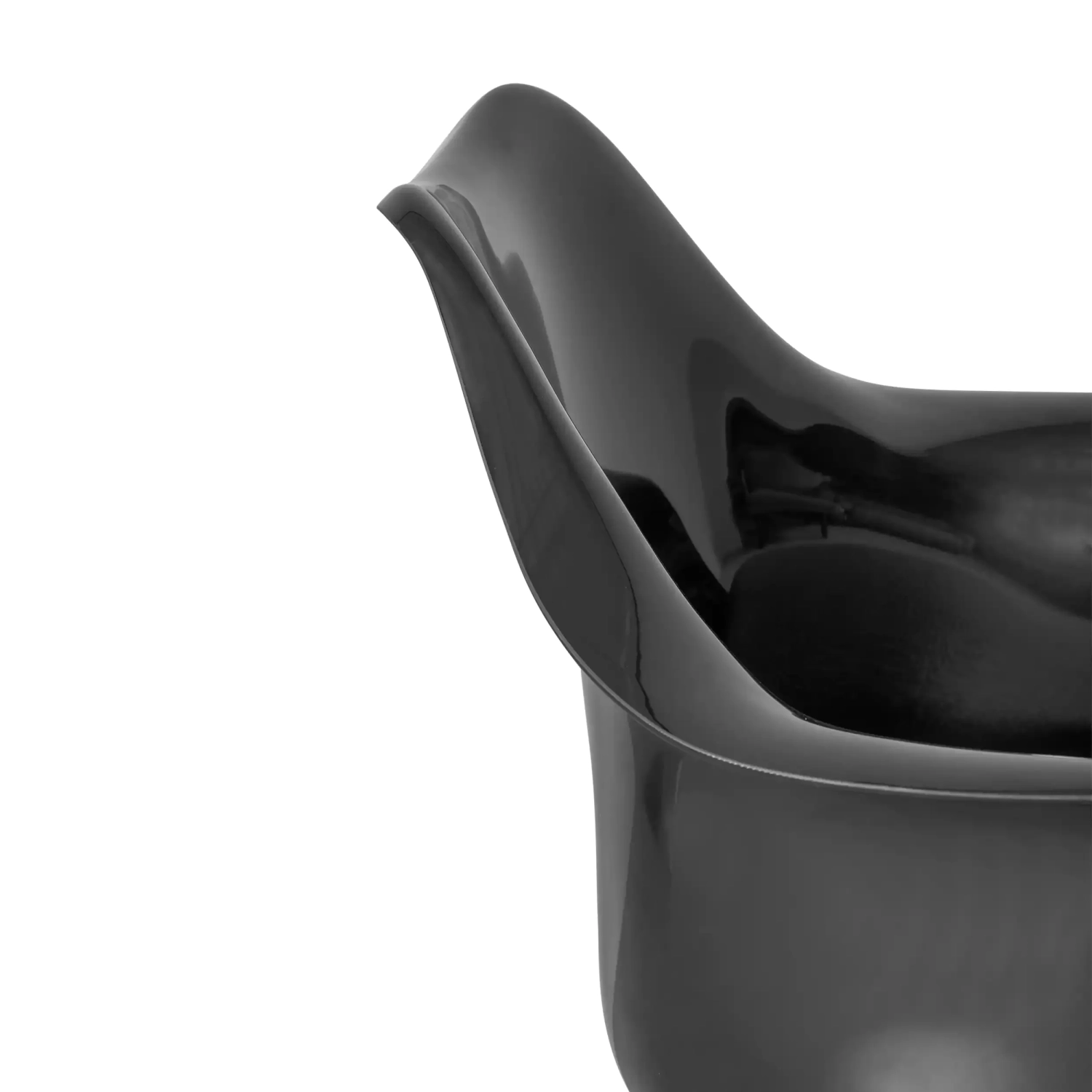 Chaise Lotus Arms All Black avec coussin en coton FURNMOD - 39