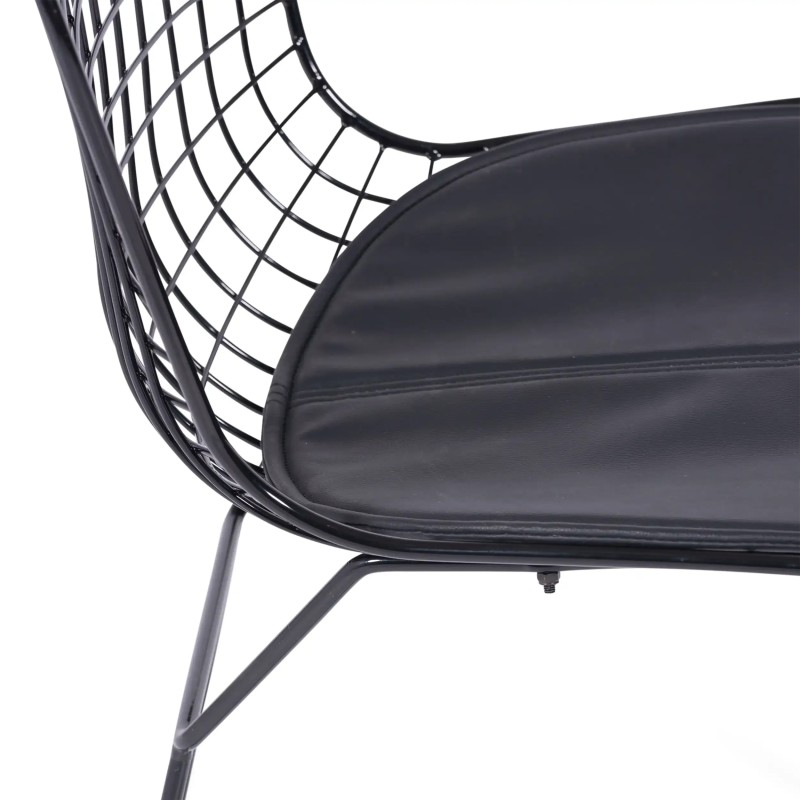 Czarne stalowe krzesło do jadalni Berta FURNMOD - 2