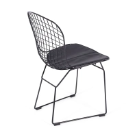 Chaise de salle à manger en acier noir Berta FURNMOD - 7