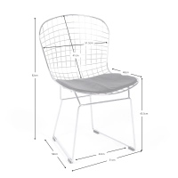 Esstischstuhl aus verchromtem Stahl Berta FURNMOD - 27