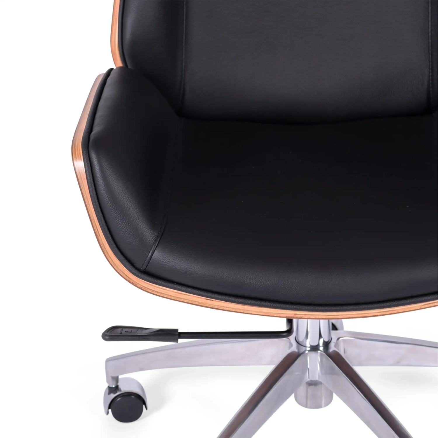 Bürostuhl aus italienischem Leder und Walnussholz Nordic Nest Dream - 2