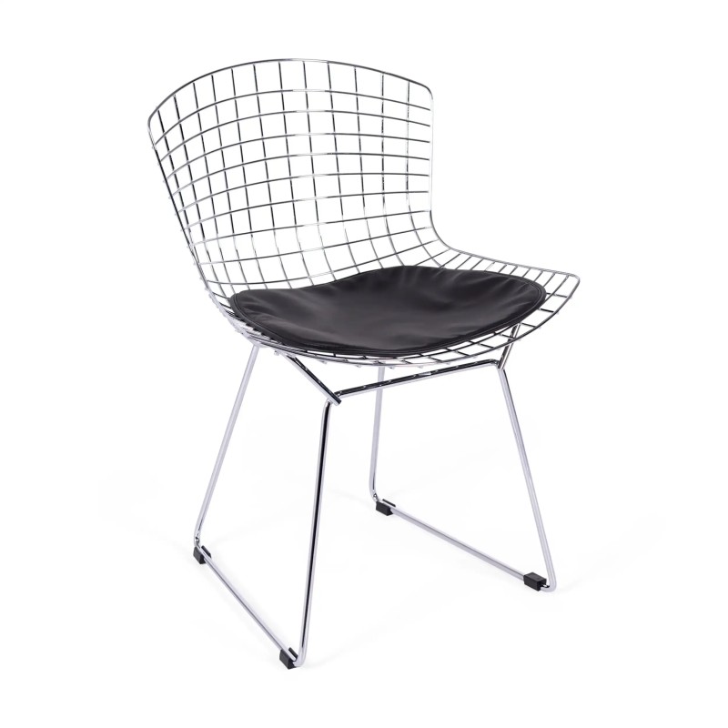 Replica Chair Bertoia "High Quality" in Chromed Steel by the famous designer Hans J. Wegner