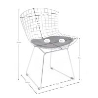 HQ Chrome Bertoia Chair Replica - Metallstolar - Designmöbler