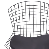 Replica Bertoia stoel in zwart staal - metalen stoelen - MuebleDesign