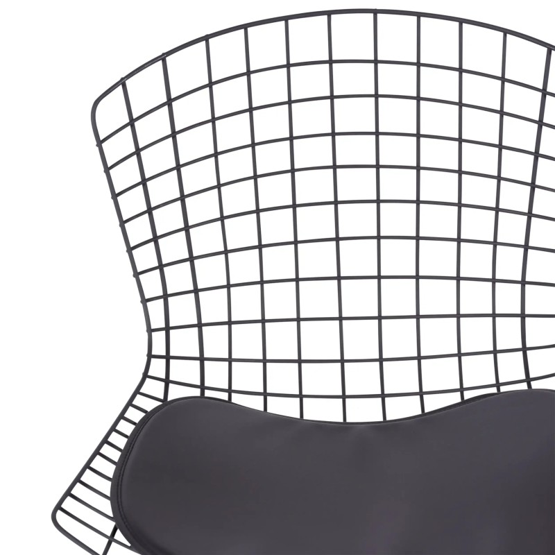Replika židle Bertoia v černé oceli - kovové židle - MuebleDesign