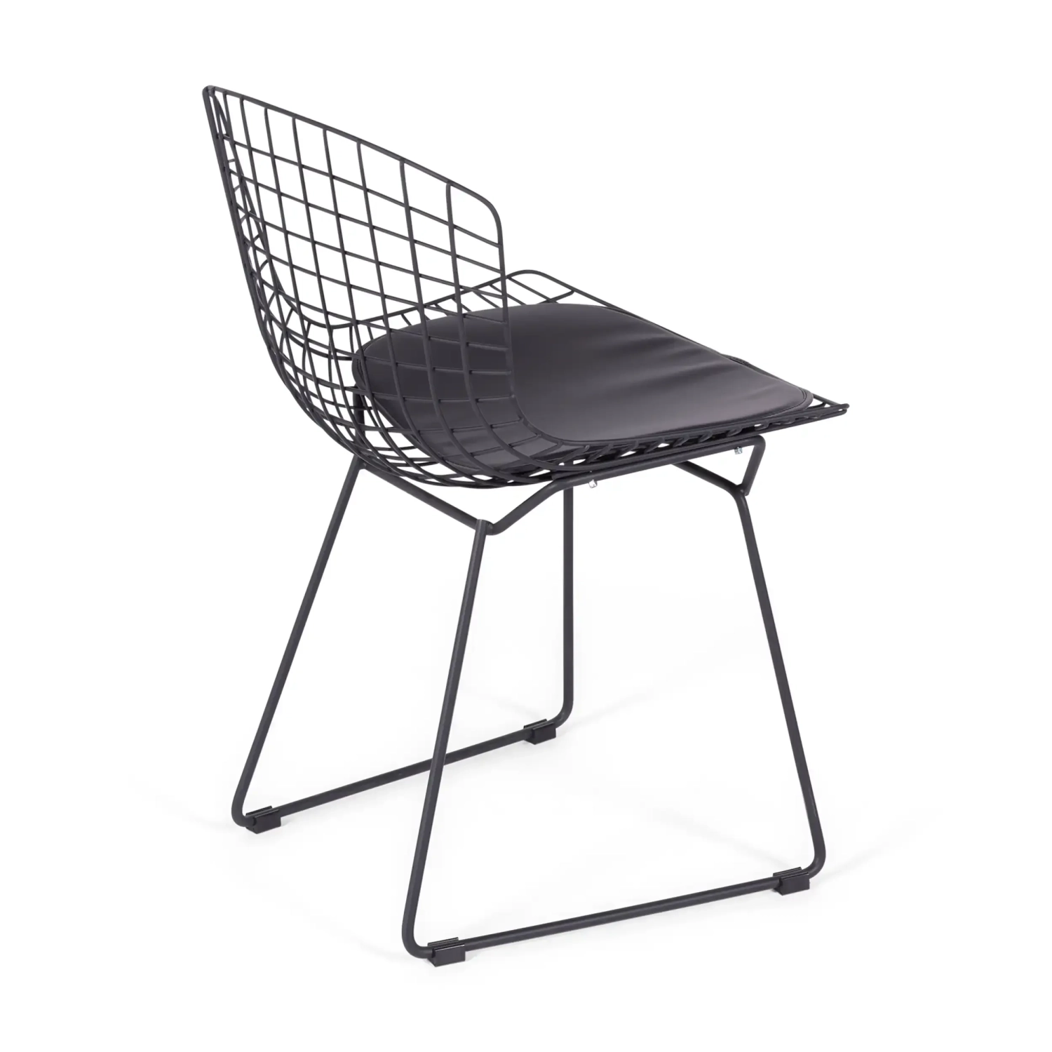 Replika židle Bertoia v černé oceli - kovové židle - MuebleDesign
