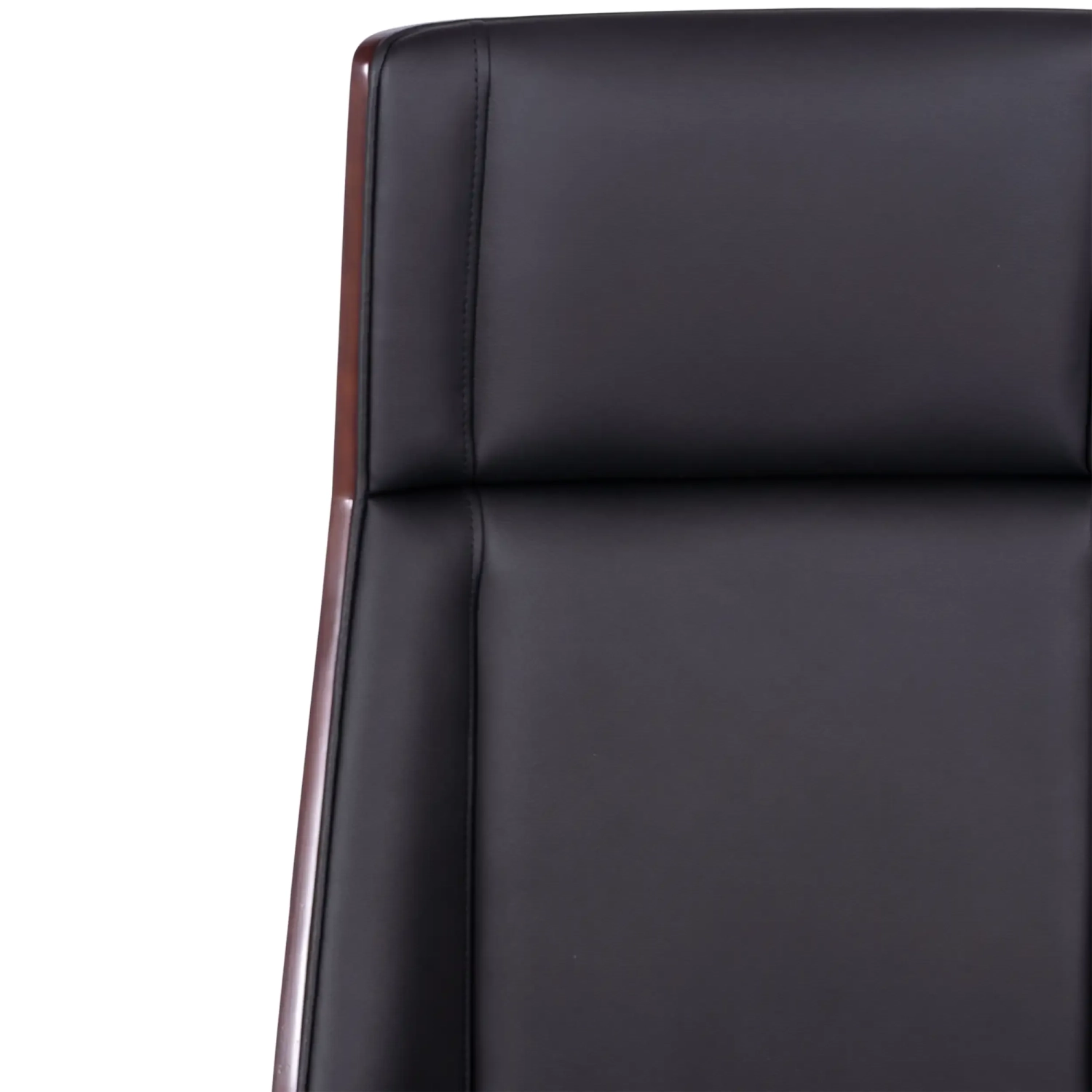 Silla de oficina Nordic Highback en nogal y polipiel - Mueble Deseign