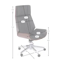 Cadeira de escritório Nordic Highback em madeira - Mueble Design
