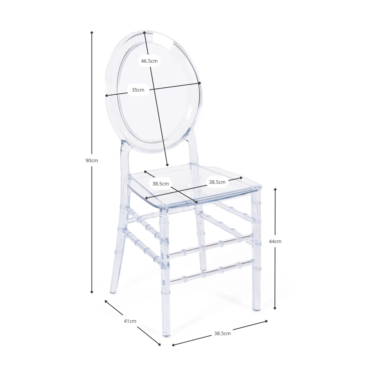 Transparenta stolar Isabelle Ghost - Plaststolar - Mobelarium