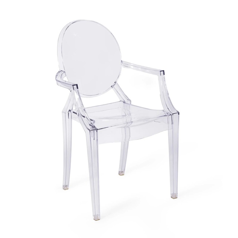 Replica van de Louis Ghost stoel van Phillipe Starck