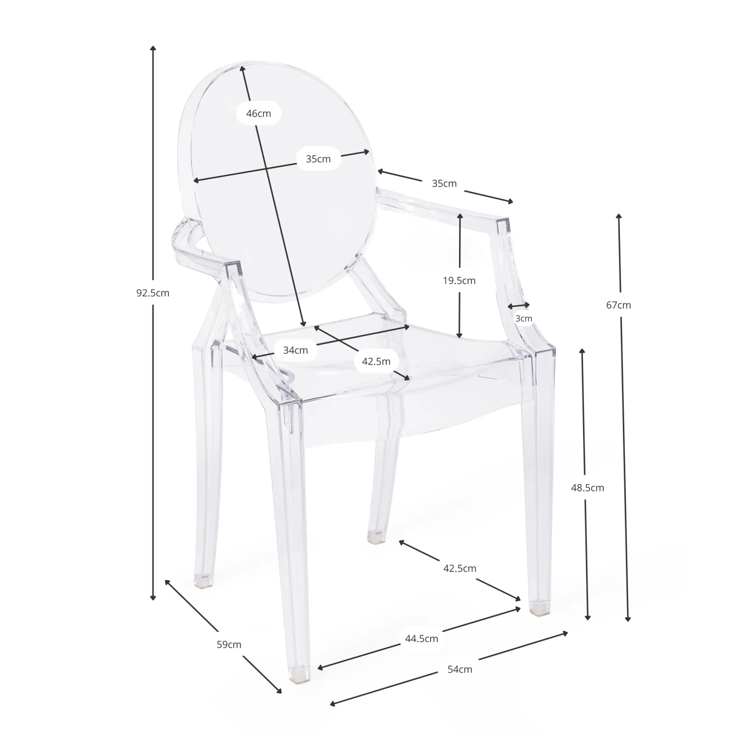Replica della sedia Louis Ghost - Sedie di design | Muebledesign