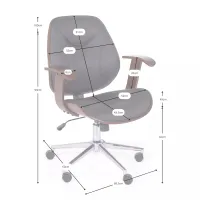 Cambridge office chair in light wood - Mueble design