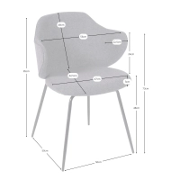 Chaise de salle à manger tapissée Hope - Chaises tapissées - Mueble Design