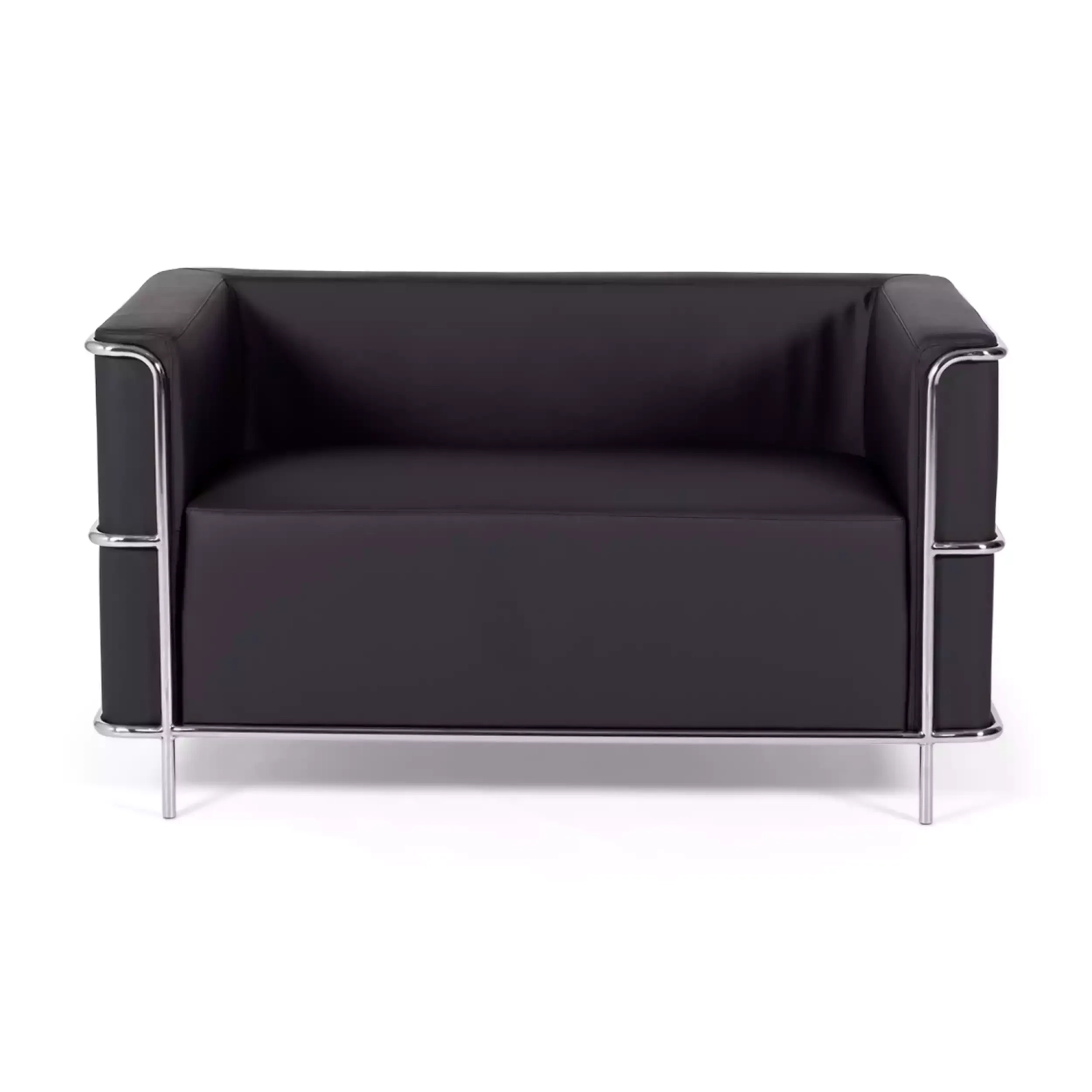 Sofá Torino 2 plazas en polipiel y acero cromado 🛋️ - Mueble Design