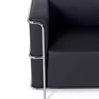 Dvoumístná pohovka Torino z ekokůže a chromované oceli 🛋️ - Mobelarium