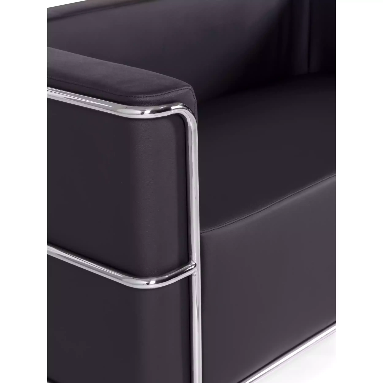Dvoumístná pohovka Torino z ekokůže a chromované oceli 🛋️ - Mobelarium