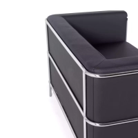 Canapé 2 places Torino en éco-cuir et acier chromé 🛋️ - Meubles Concept