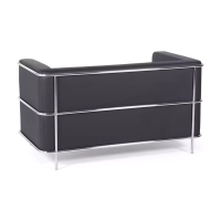 2-Sitzer-Sofa Torino aus Ökoleder und verchromtem Stahl 🛋️ - Mobelarium