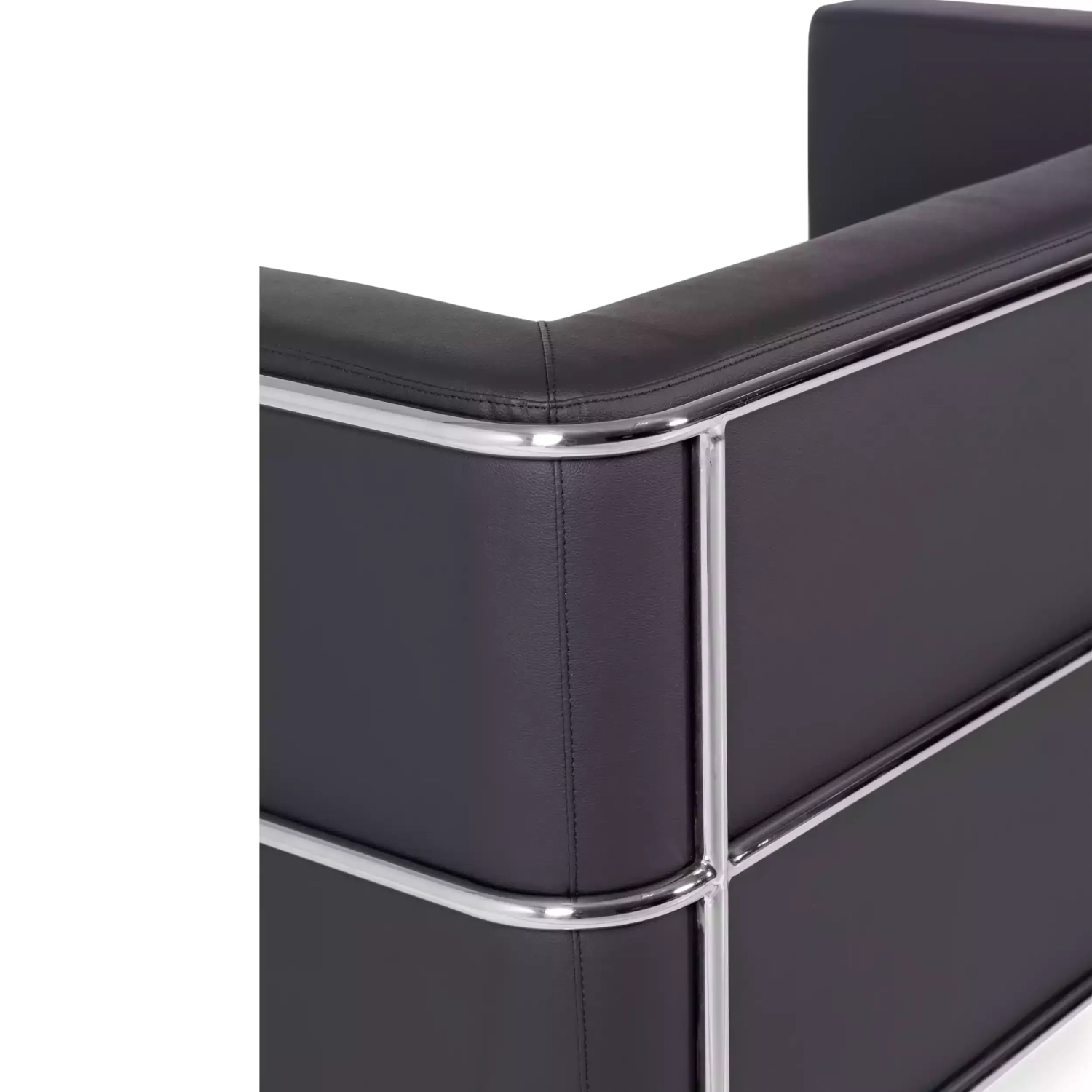 Torino 2 seater sofa in eco-leather and chromed steel 🛋️ - Mueble Design