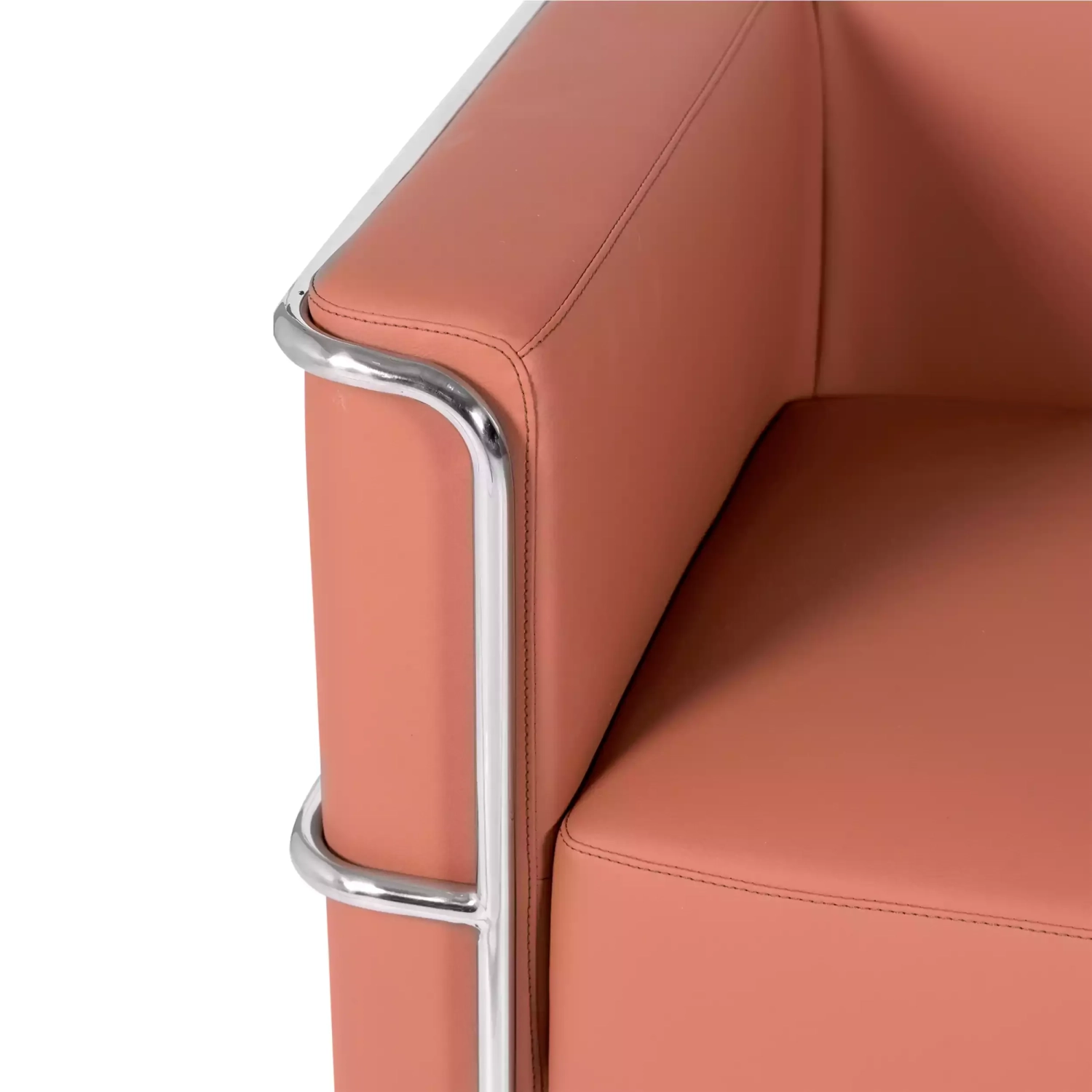 2-Sitzer-Sofa Torino aus Ökoleder und verchromtem Stahl 🛋️ - Mobelarium