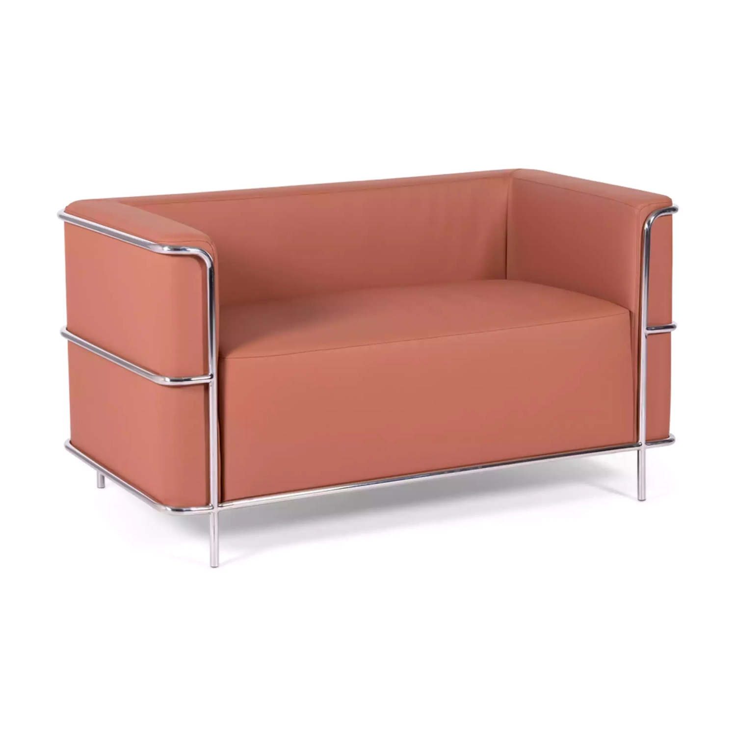 Canapé 2 places Torino en éco-cuir et acier chromé 🛋️ - Meubles Concept