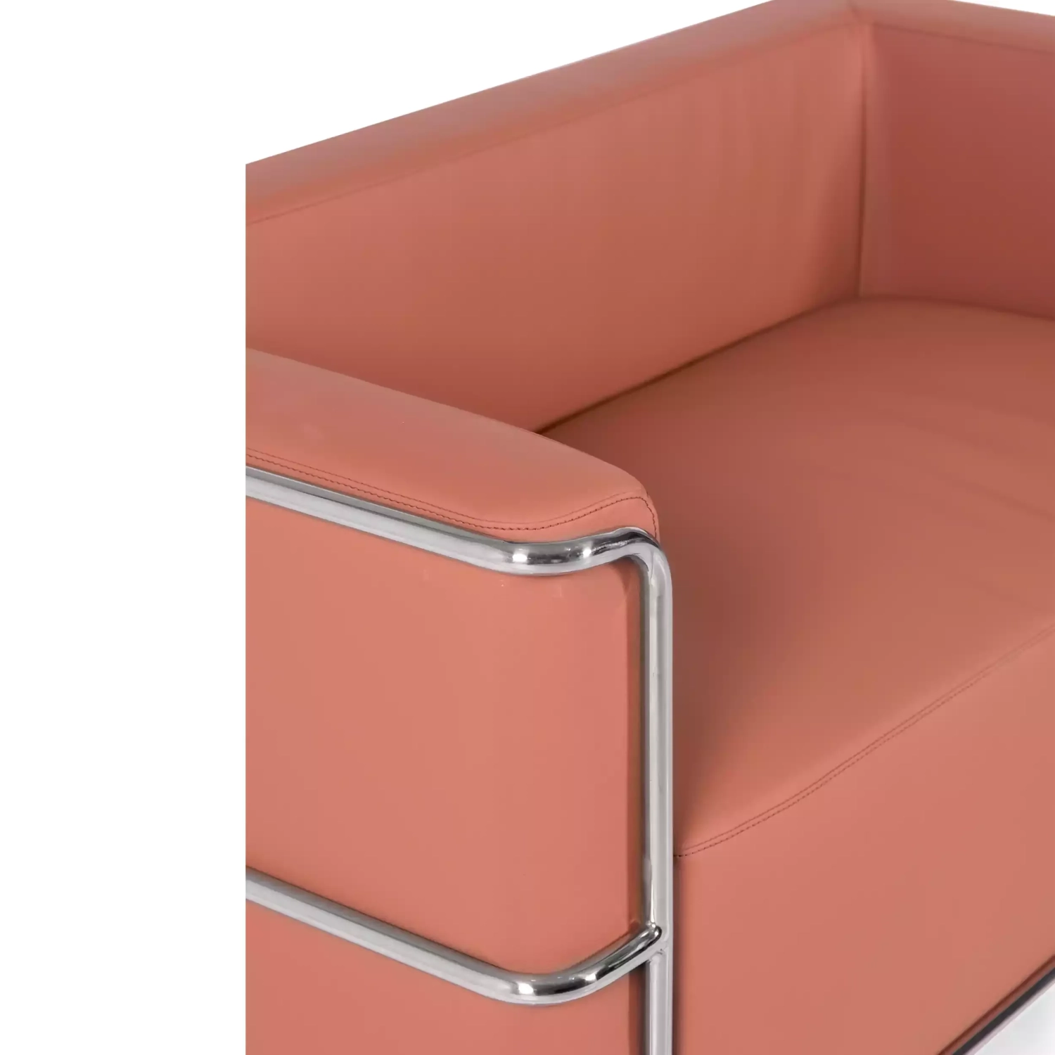 Torino 2-sitssoffa i ekoläder och förkromat stål 🛋️ - Mobelarium