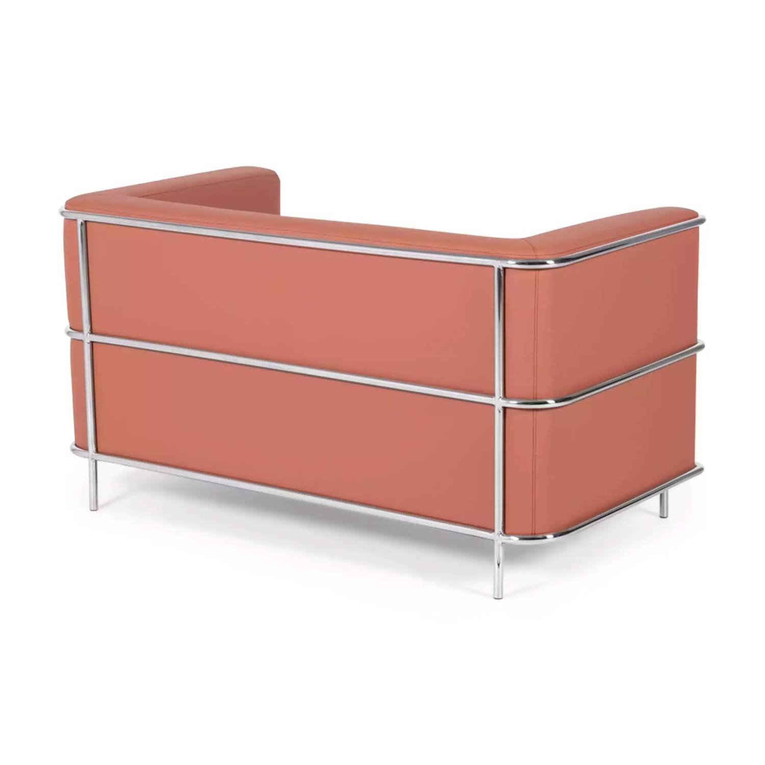 Torino 2 seater sofa in eco-leather and chromed steel 🛋️ - Mueble Design