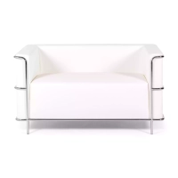 Dvoumístná pohovka Torino z ekokůže a chromované oceli 🛋️ - Mobelarium
