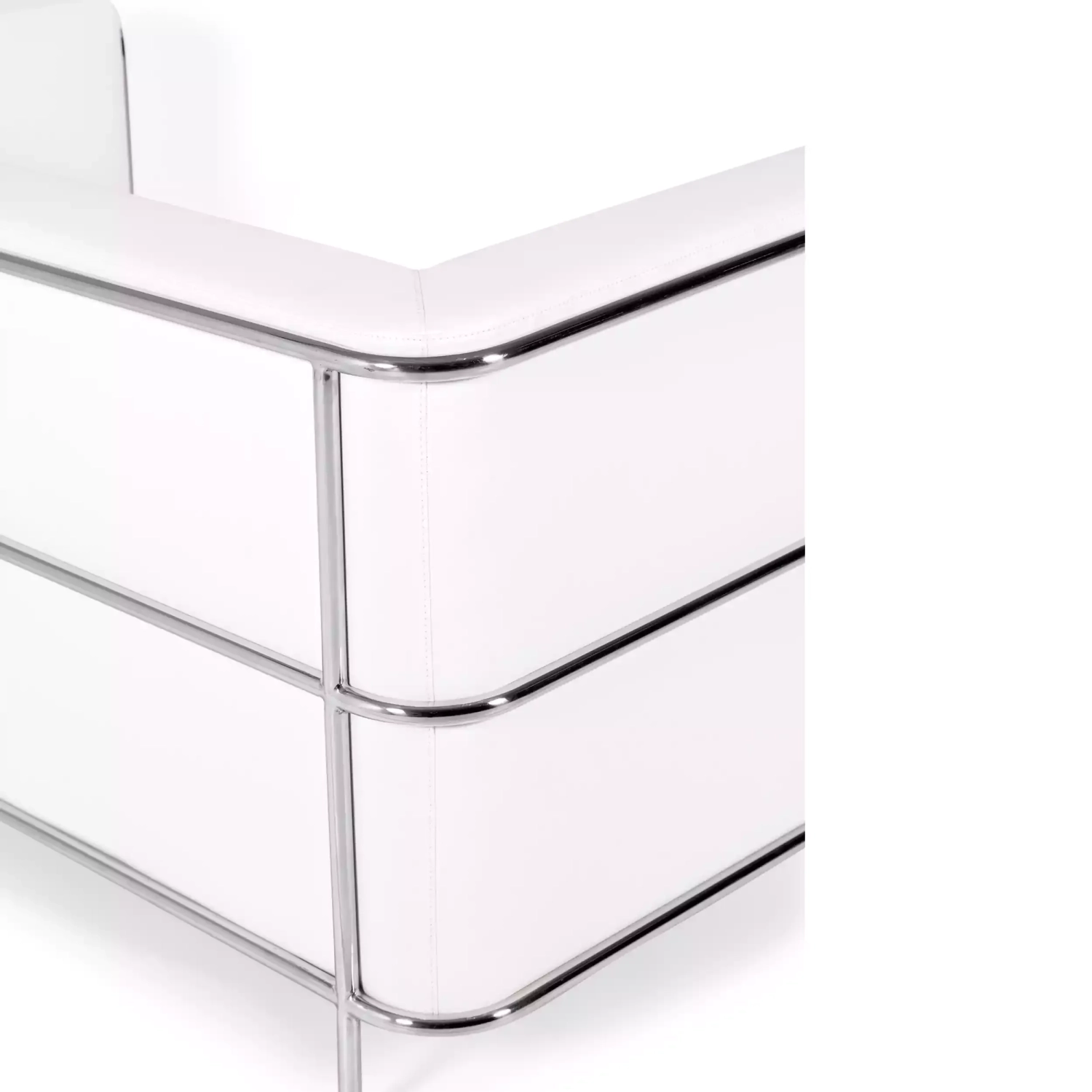 2-Sitzer-Sofa Torino aus Ökoleder und verchromtem Stahl 🛋️ - Mobelarium