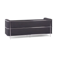 Sofá Torino 3 plazas en polipiel y acero cromado - Mueble Design