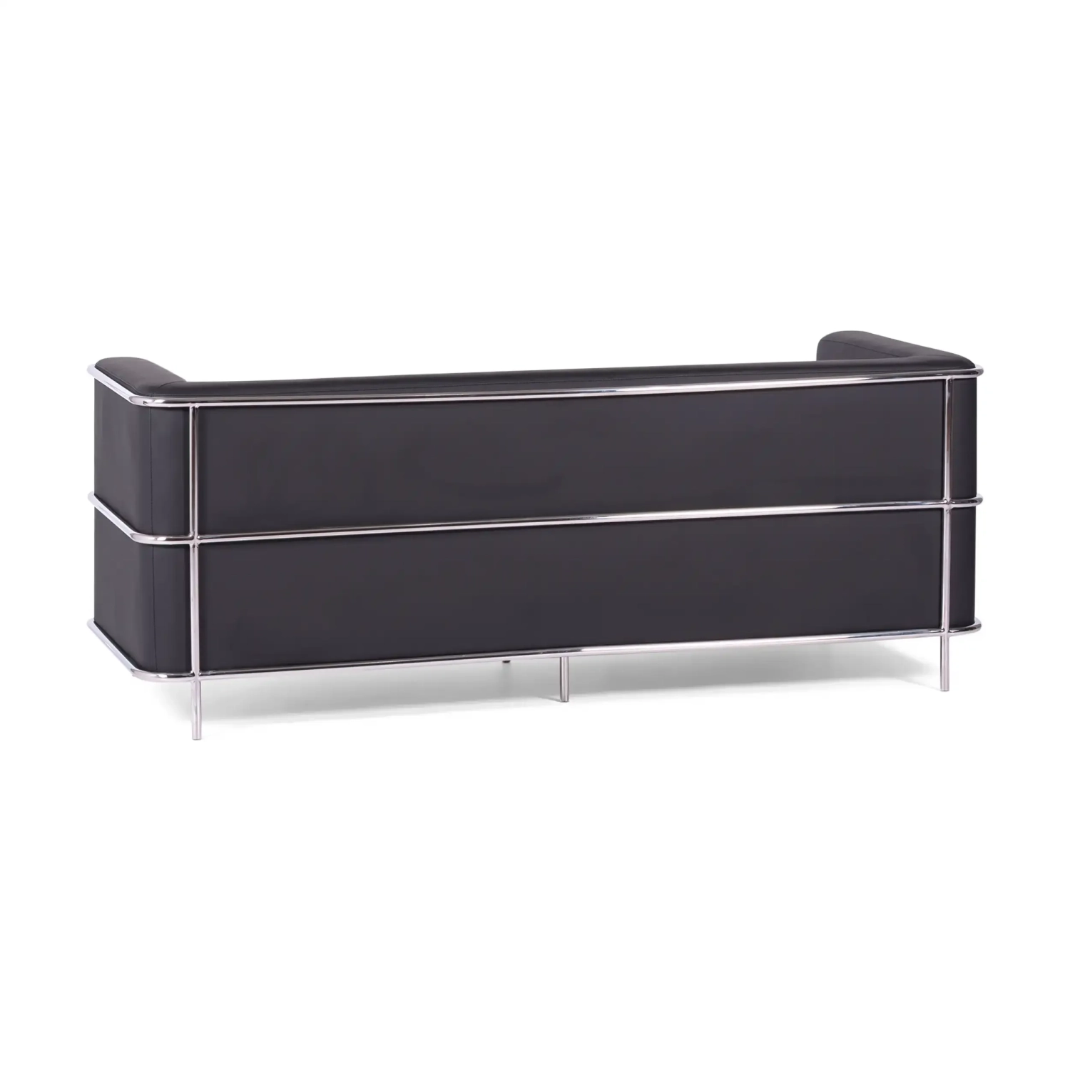 3-Sitzer Sofa Torino aus Ökoleder und verchromtem Stahl - Mobelarium