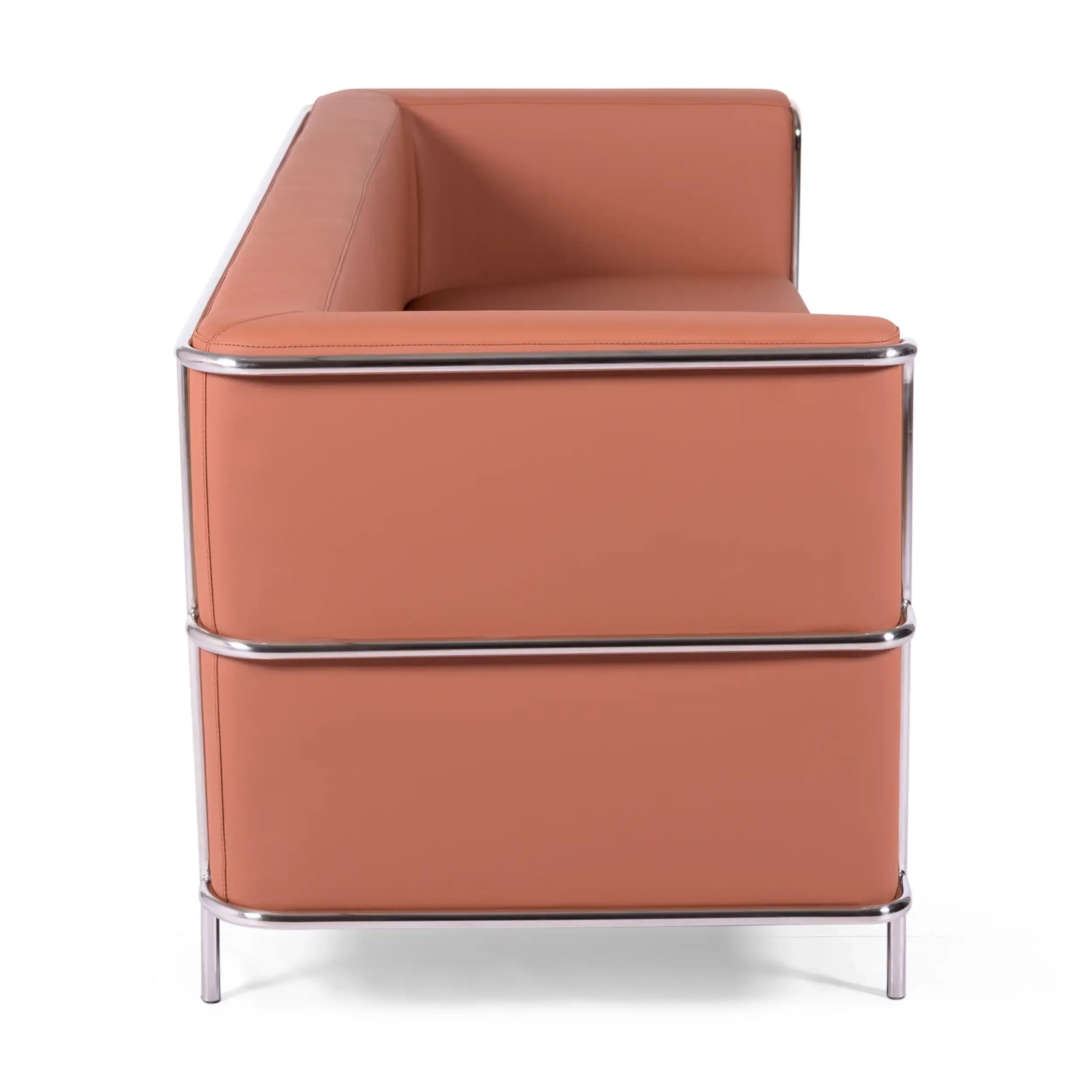Třímístná pohovka Torino z ekokůže a chromované oceli - Mobelarium