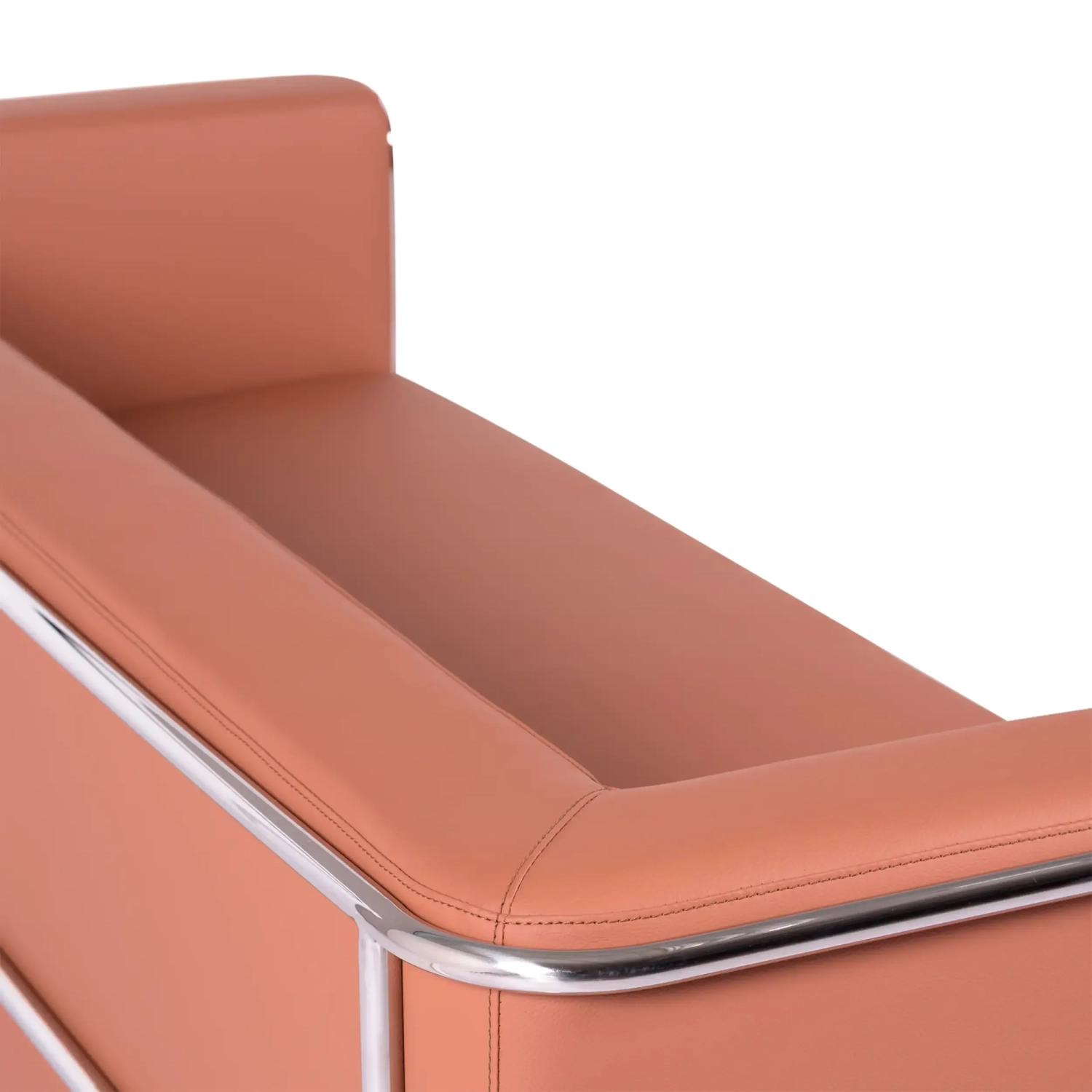 Torino 3 seater sofa in eco-leather and chromed steel - Mueble Design