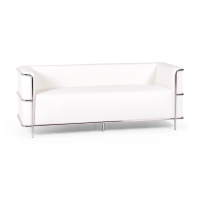 Sofa 3-osobowa Torino z ekoskóry i chromowanej stali - Mobelarium