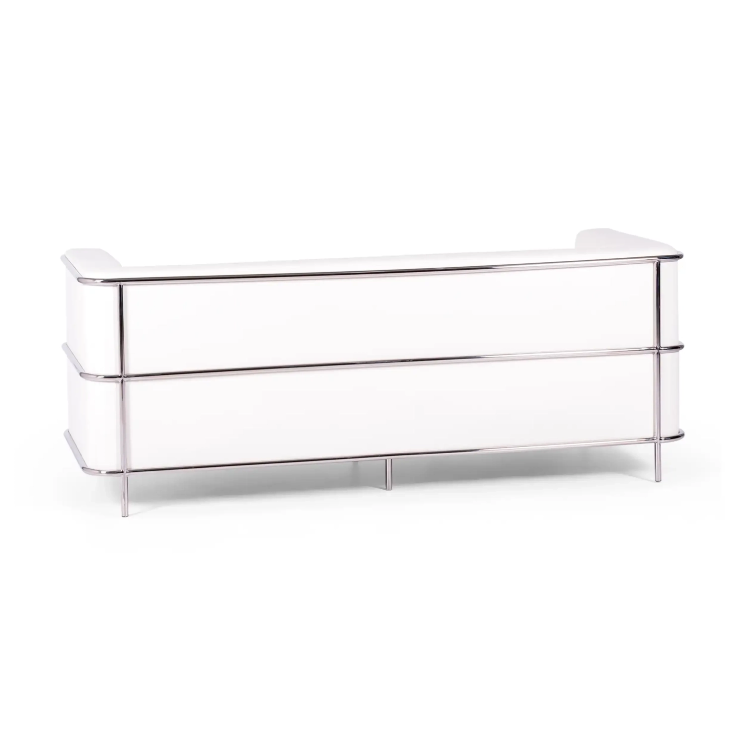 Torino 3 seater sofa in eco-leather and chromed steel - Mueble Design